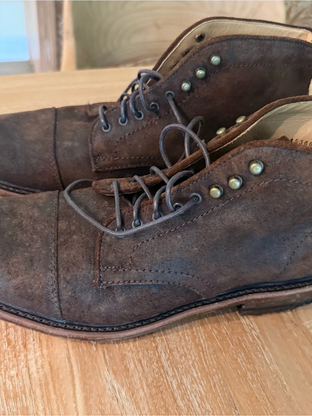 Frye Men's Brown Suede Lace-Up Boots